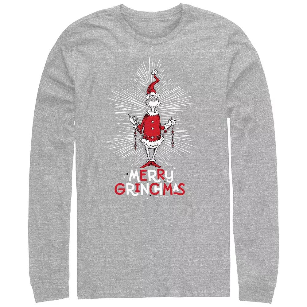 Big & Tall Dr. Seuss Merry Grinchmas Long Sleeve Graphic Tee, Men's,  Product Image