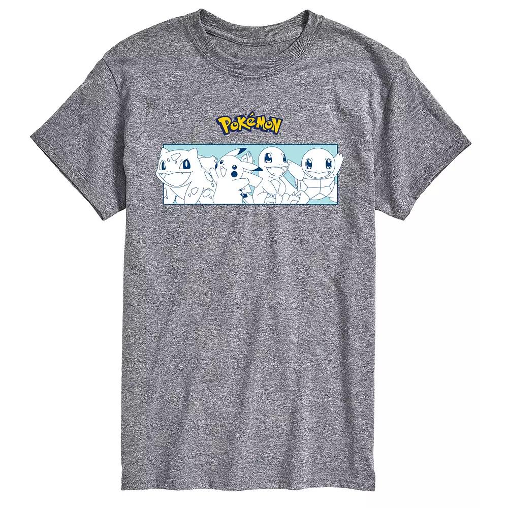Men's Pokemon Starters Stripe Graphic Tee,  Product Image