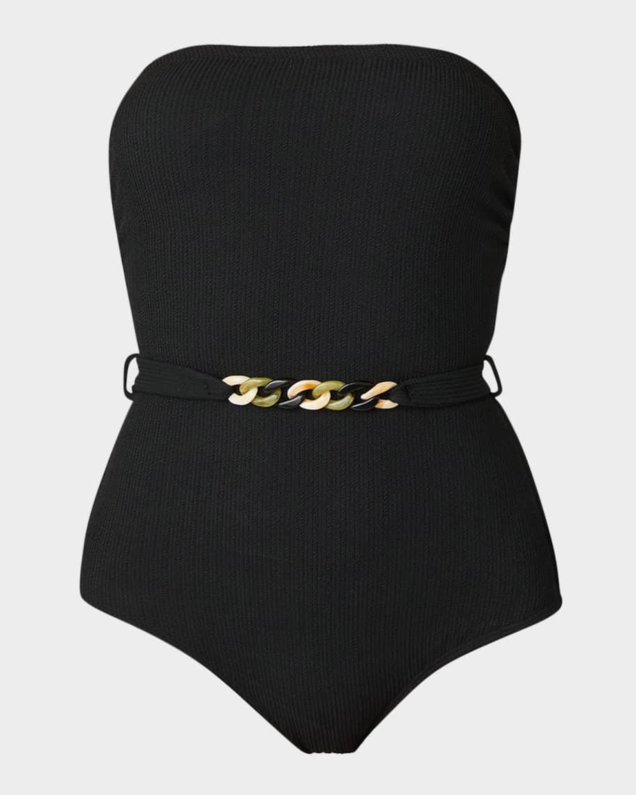 Belted Strapless One-Piece Swimsuit Product Image