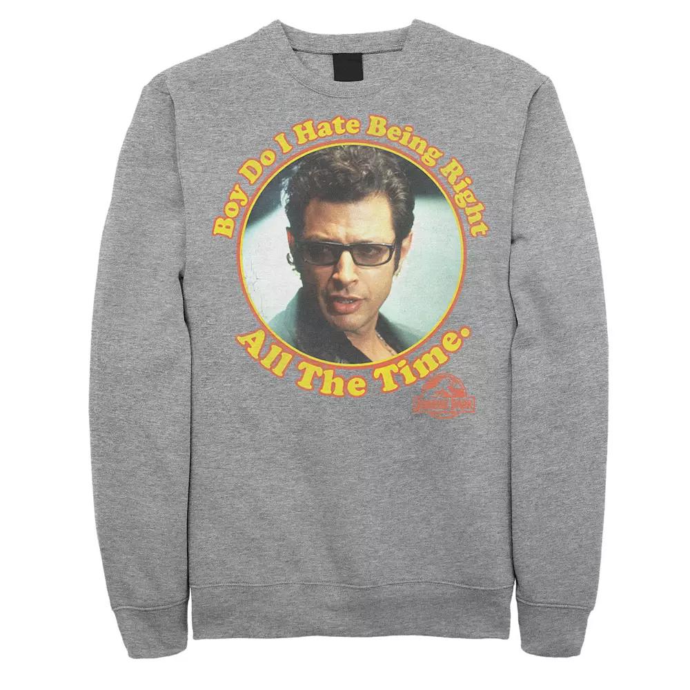 Men's Jurassic Park Hate Being Right All The Time Sweatshirt Pullover,  Product Image