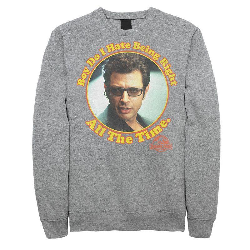 Men's Jurassic Park Hate Being Right All The Time Sweatshirt Pullover,  Product Image