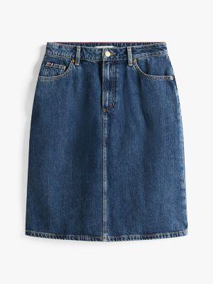 Straight Fit Denim Skirt Product Image