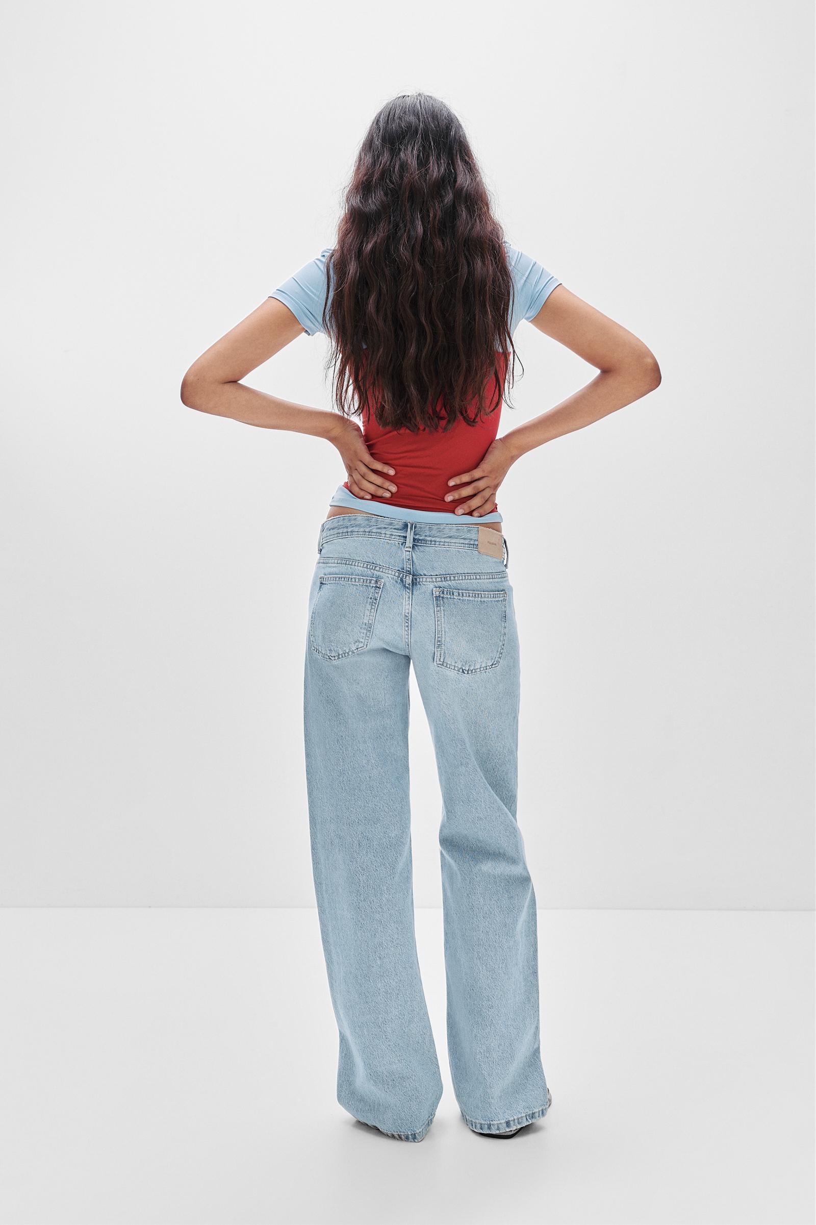 Low-waist straight-leg jeans Product Image