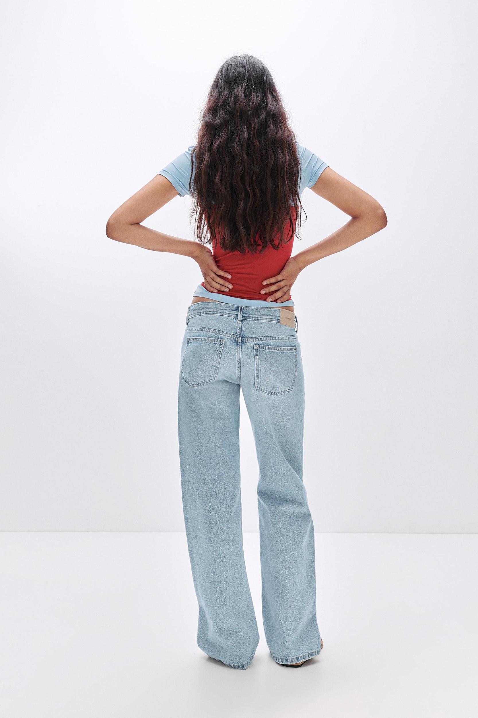 Low-waist straight-leg jeans Product Image