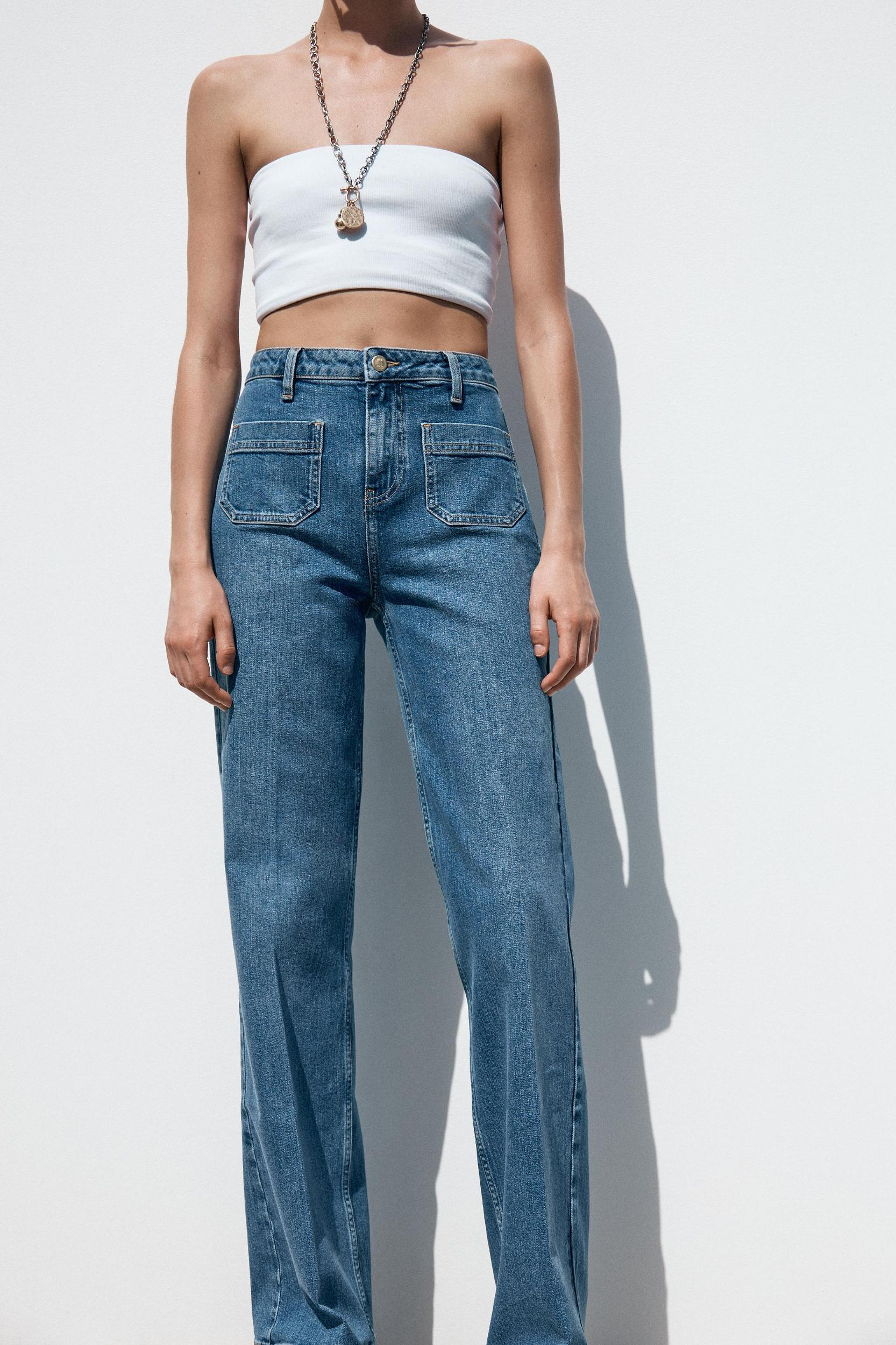 Z1975 HIGH-WAIST PATCH POCKET JEANS Product Image