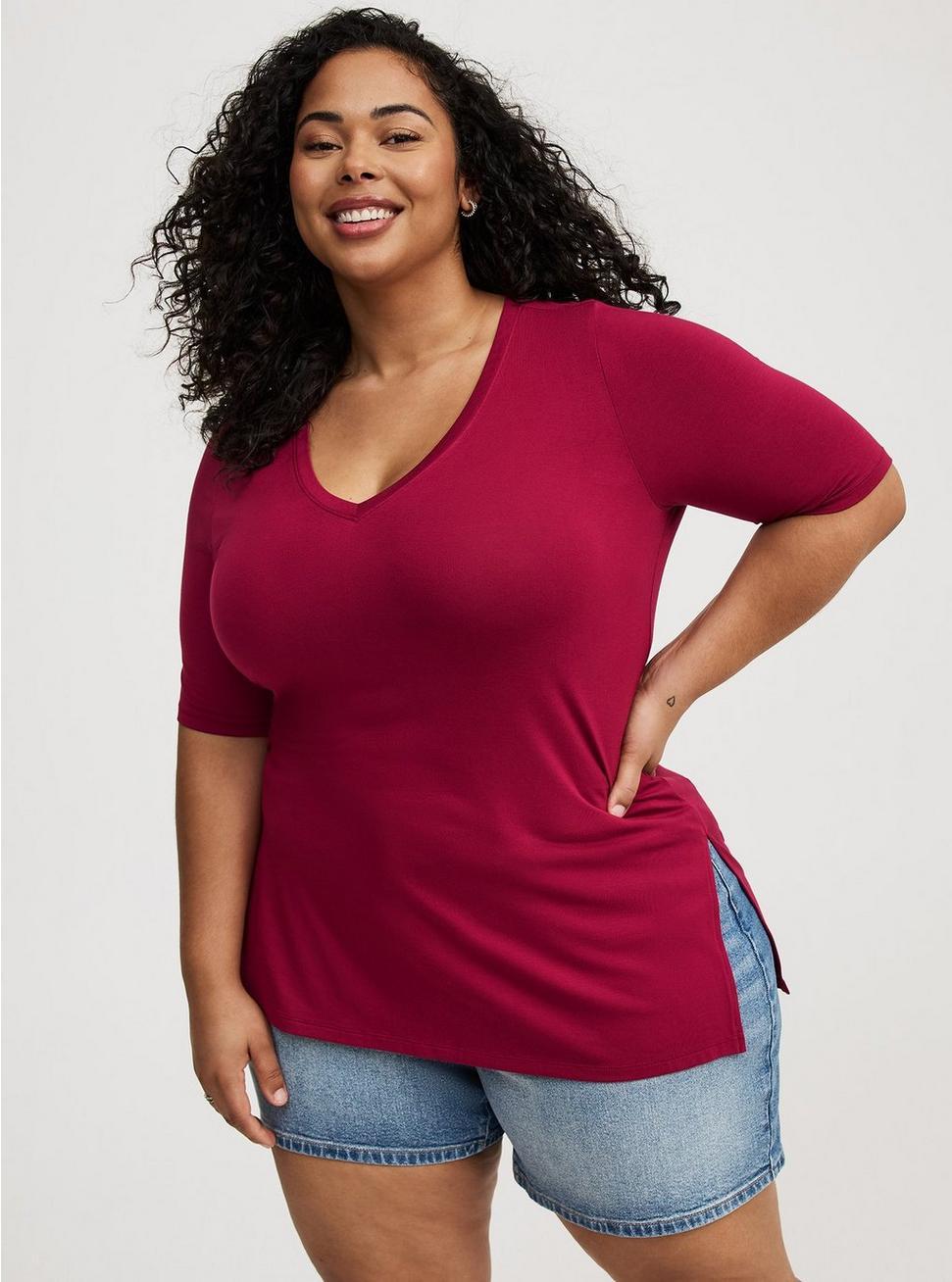 Super Soft V-Neck Tunic Tee Product Image