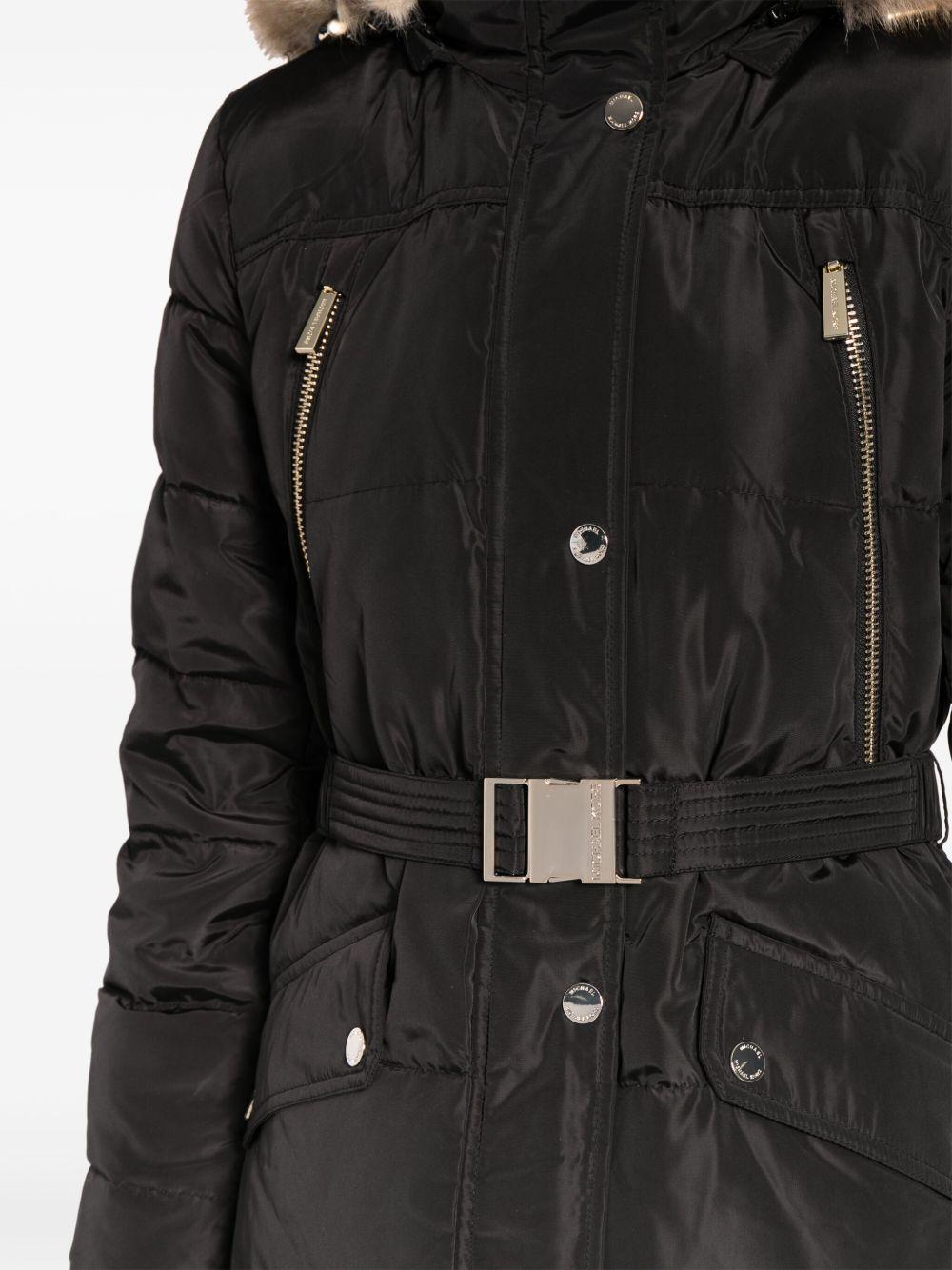 belted puffer coat Product Image