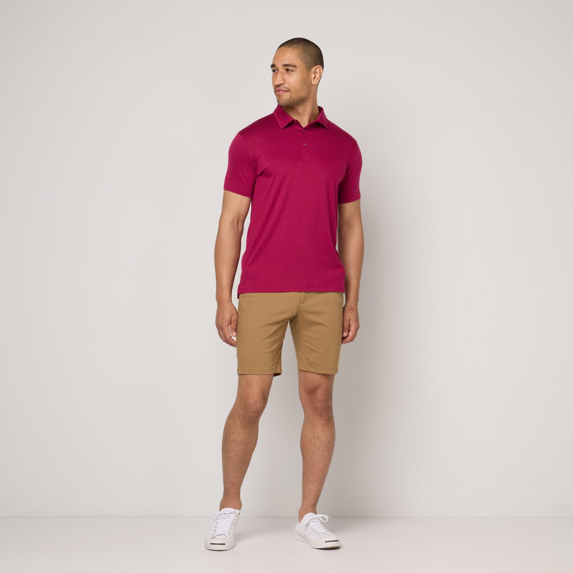 Merino Wool Polo | Cerulean Blue Product Image