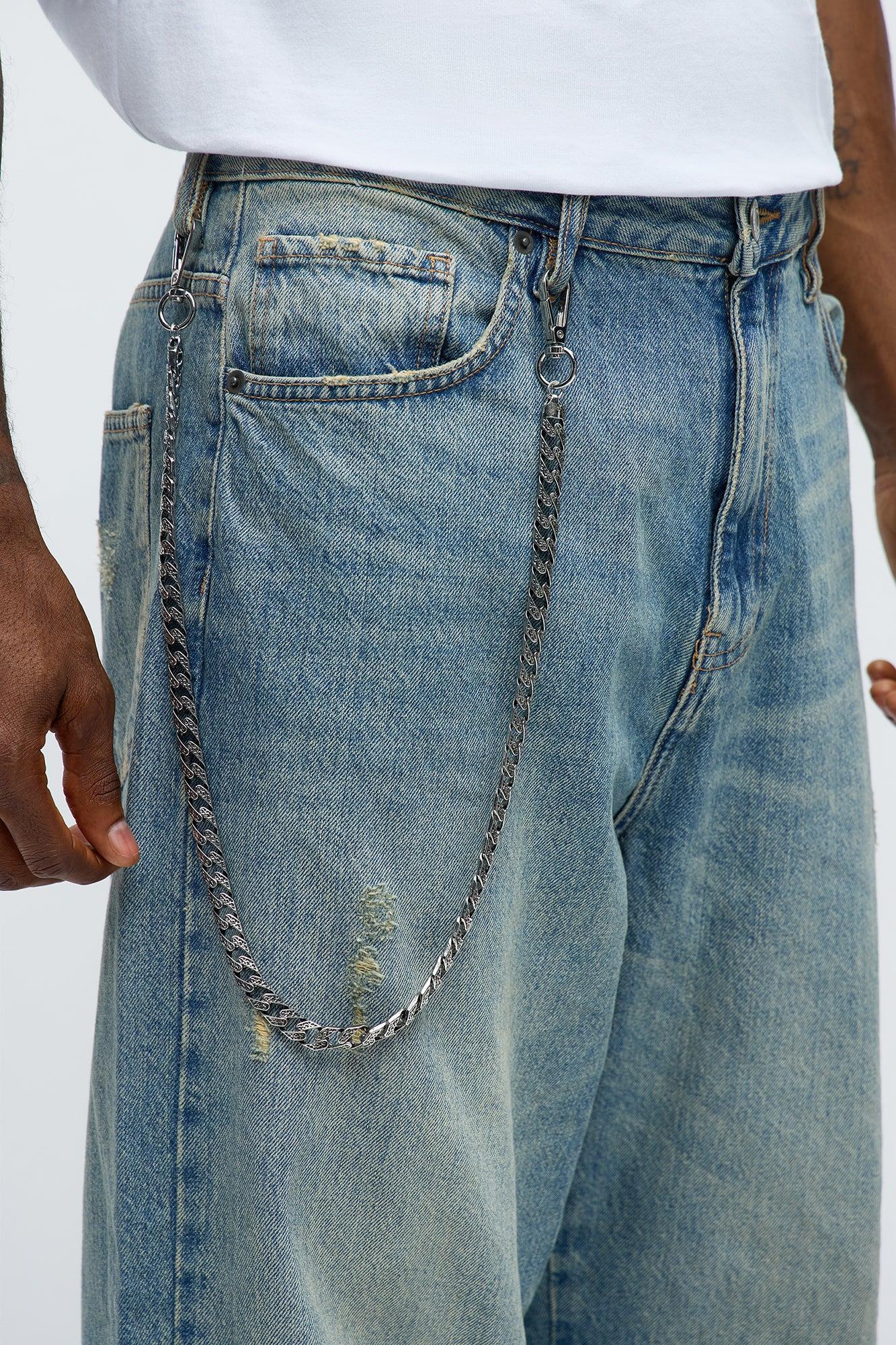 Hangin' In There Pant Chain - Silver Male Product Image