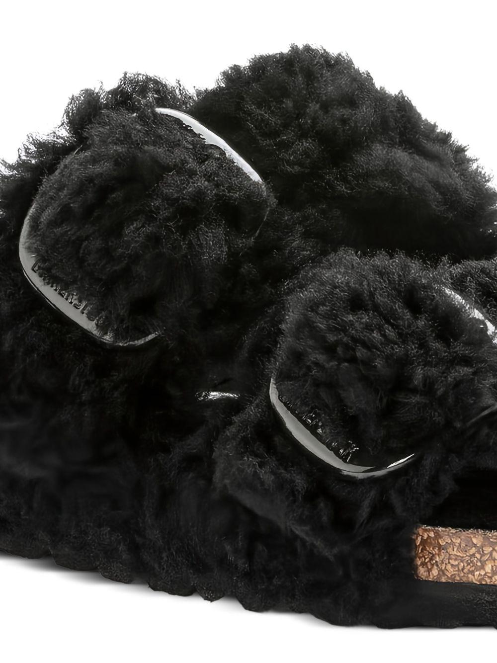 shearling double-buckle sandals Product Image