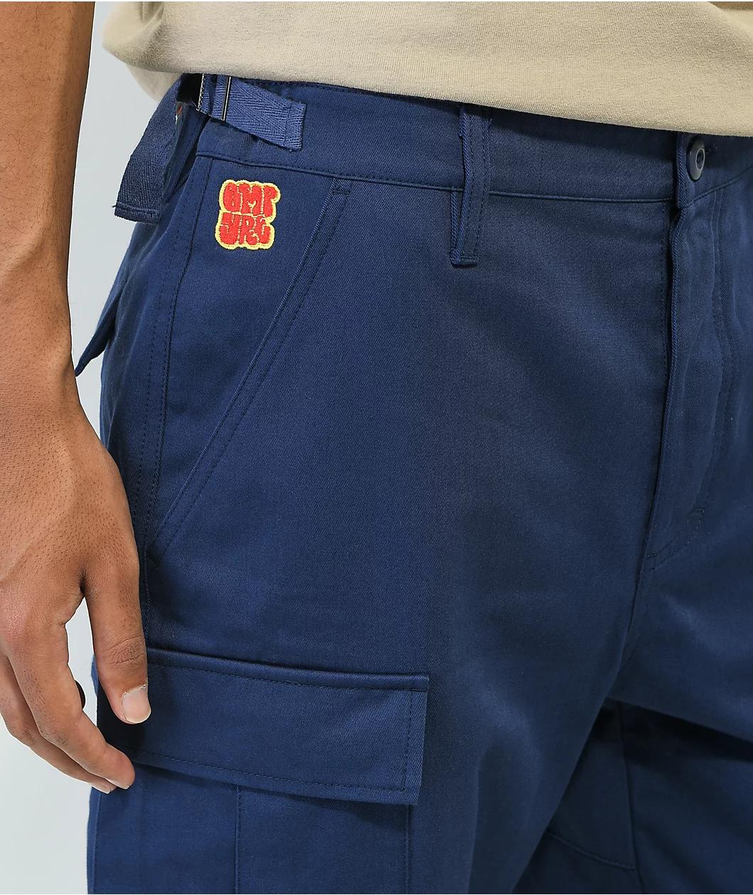 Empyre Loose Fit Navy Cargo Skate Pants Product Image