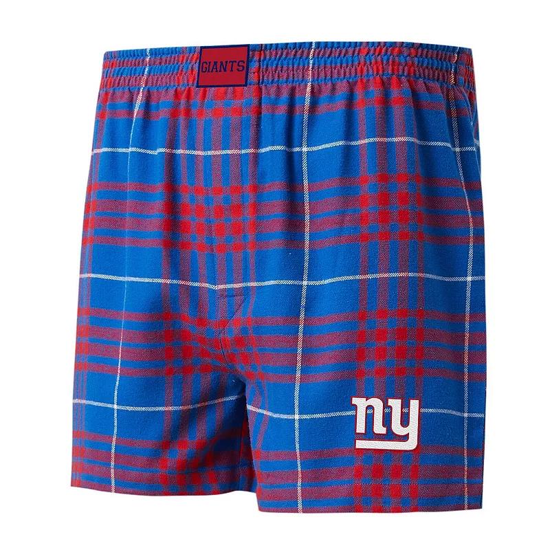 Men's Concepts Sport Royal/Red New York Giants Concord Flannel Boxers, Size: 2XL, Blue Product Image