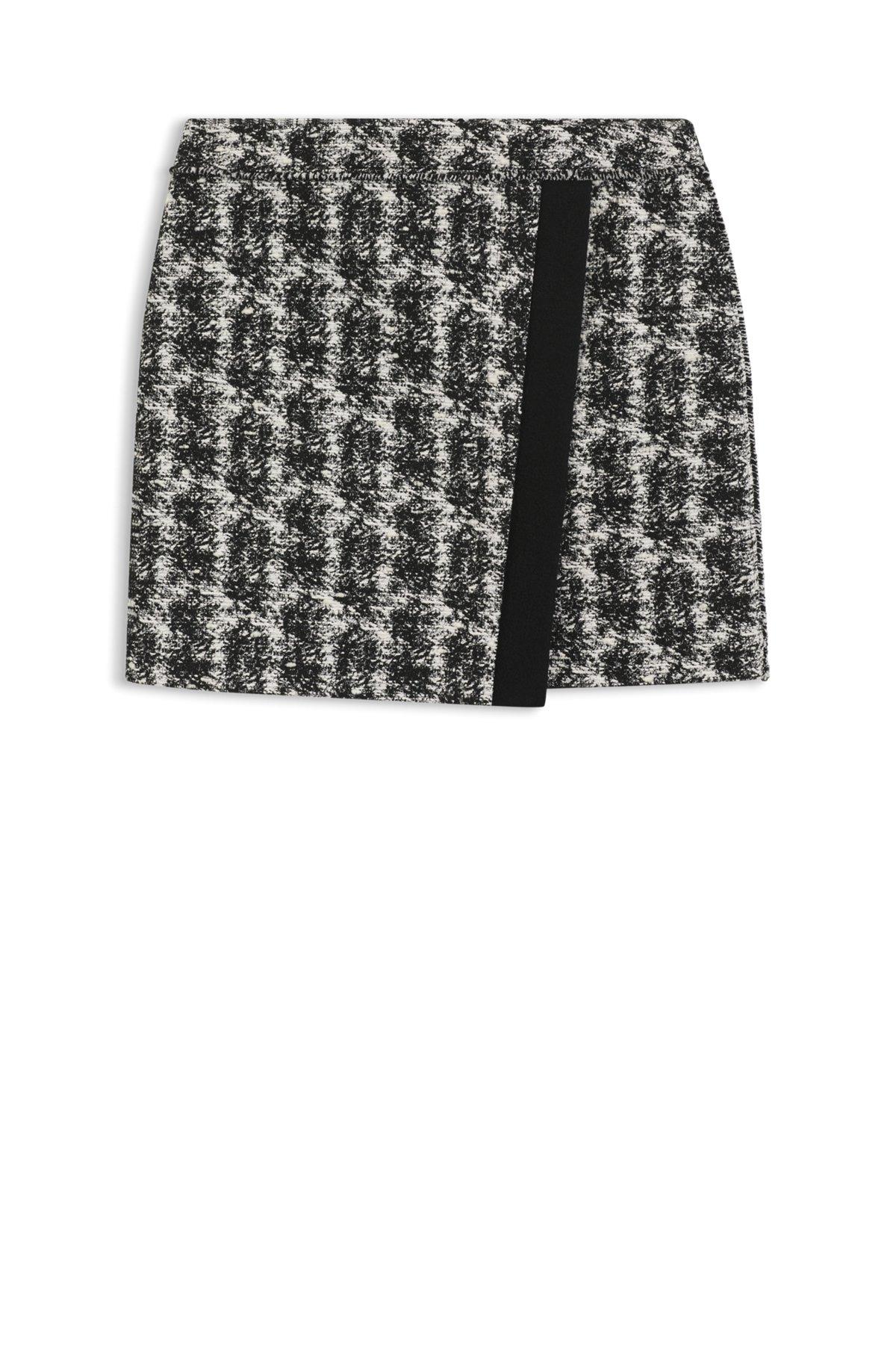 Mini skirt in patterned feather tweed Product Image