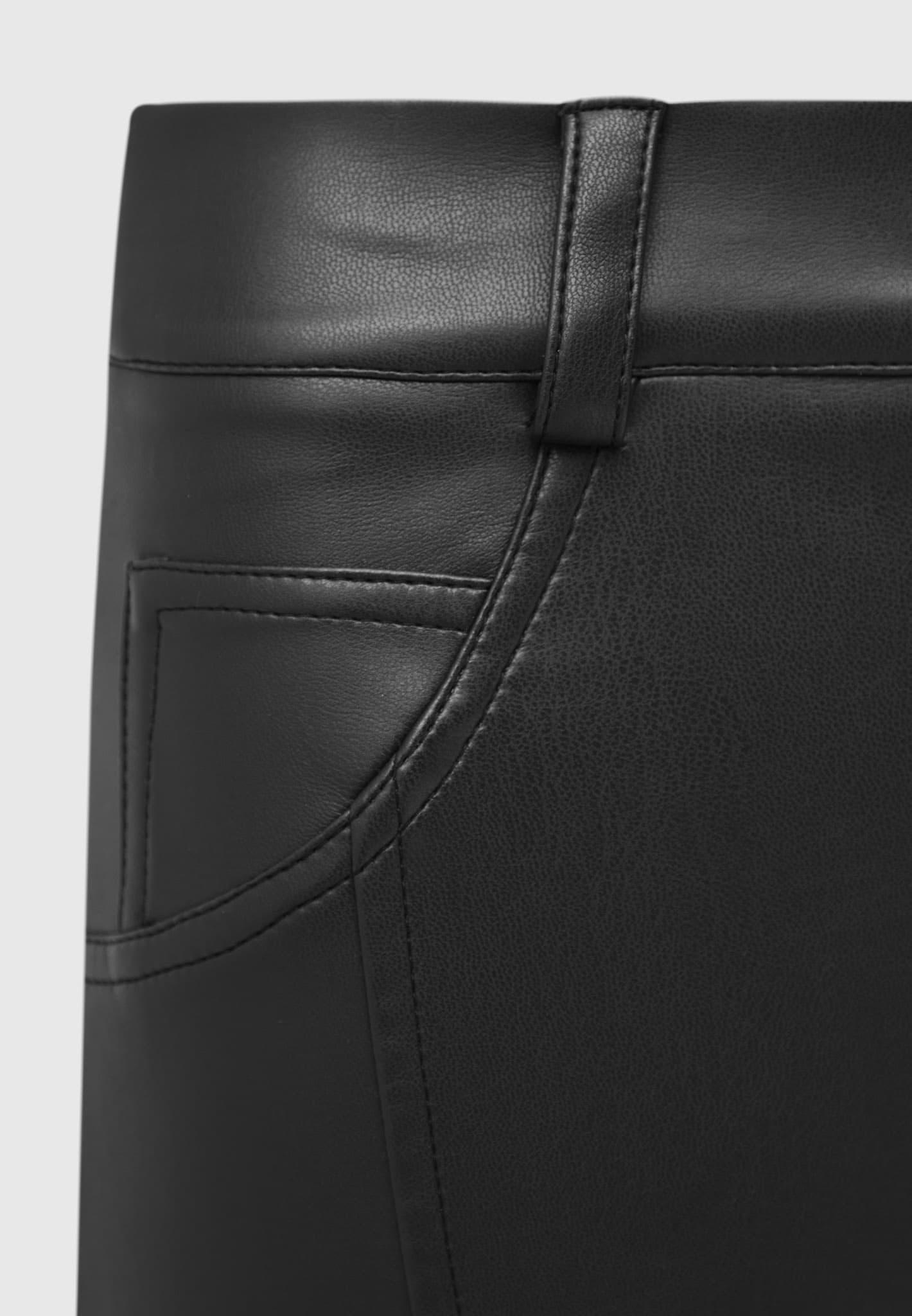 Leather Biker Trousers - Black Female Product Image