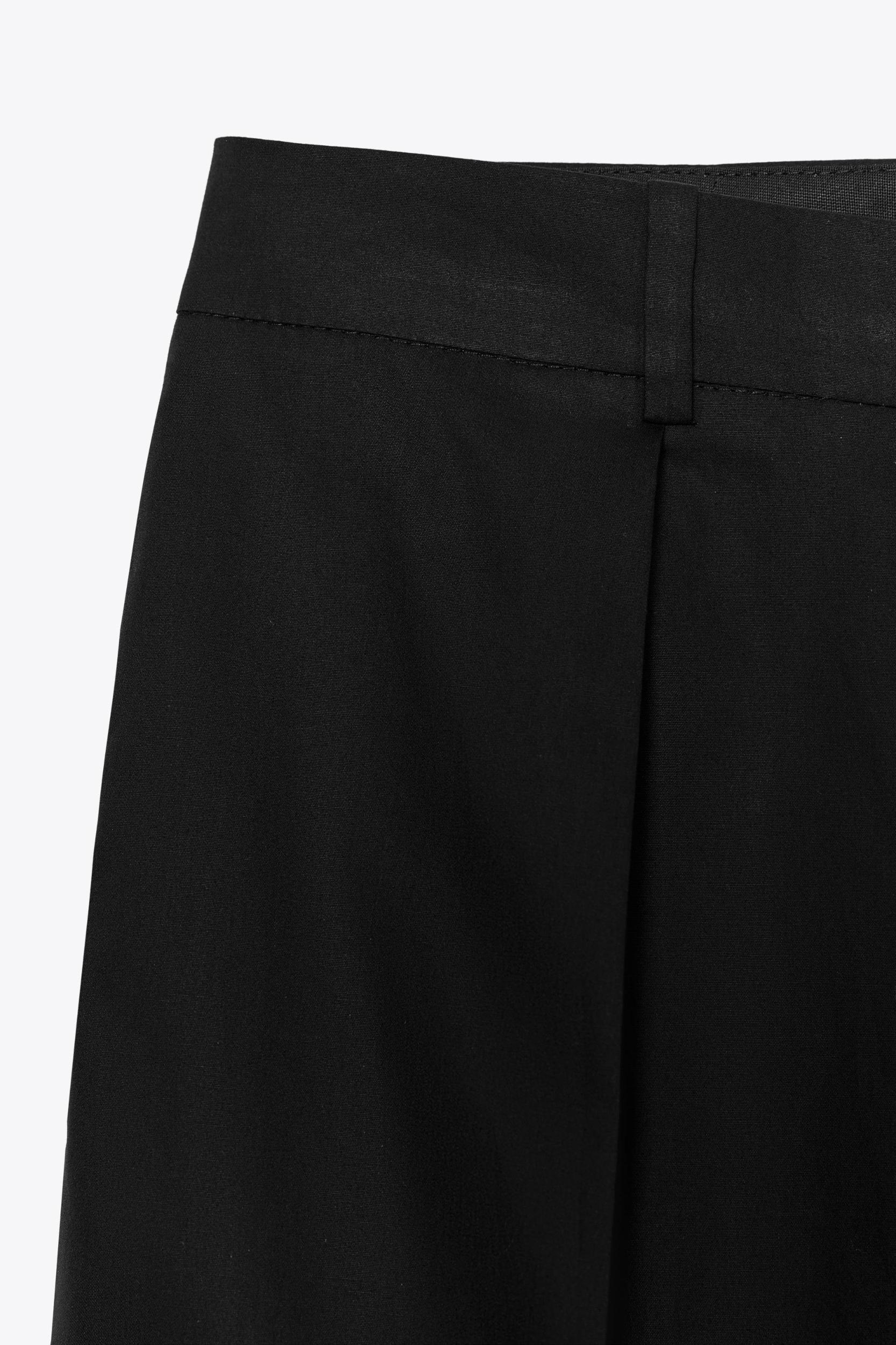 POPLIN PLEATED PANTS Product Image