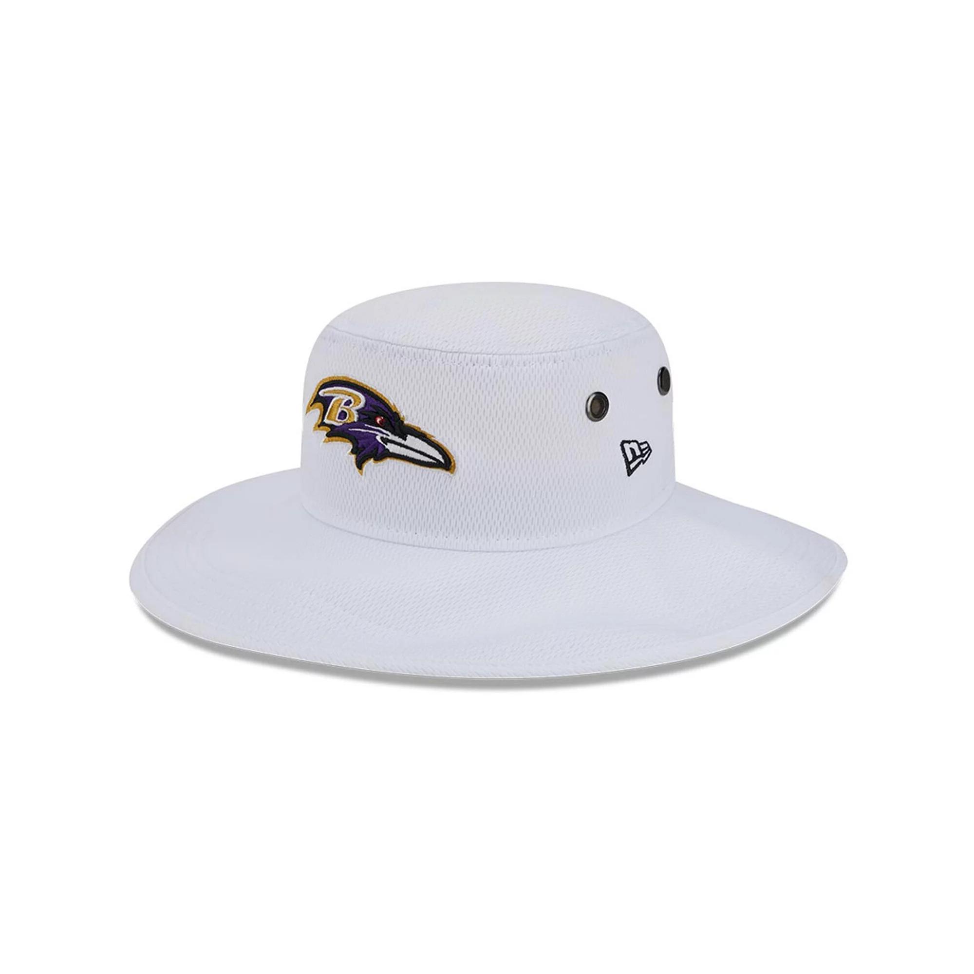 Men's New Era White Baltimore Ravens 2023 NFL Training Camp Panama Bucket Hat Product Image