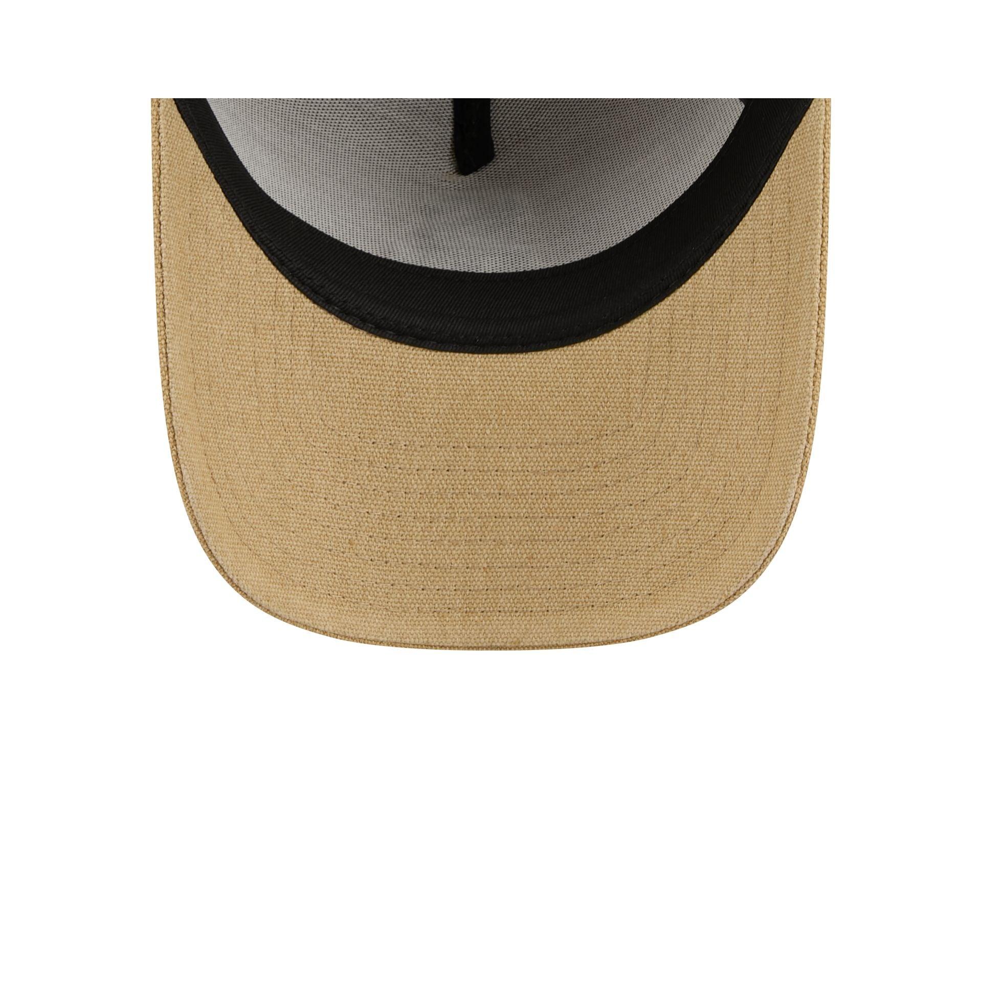 Chicago White Sox Logo Essentials Khaki 9FORTY A-Frame Snapback Hat Male Product Image