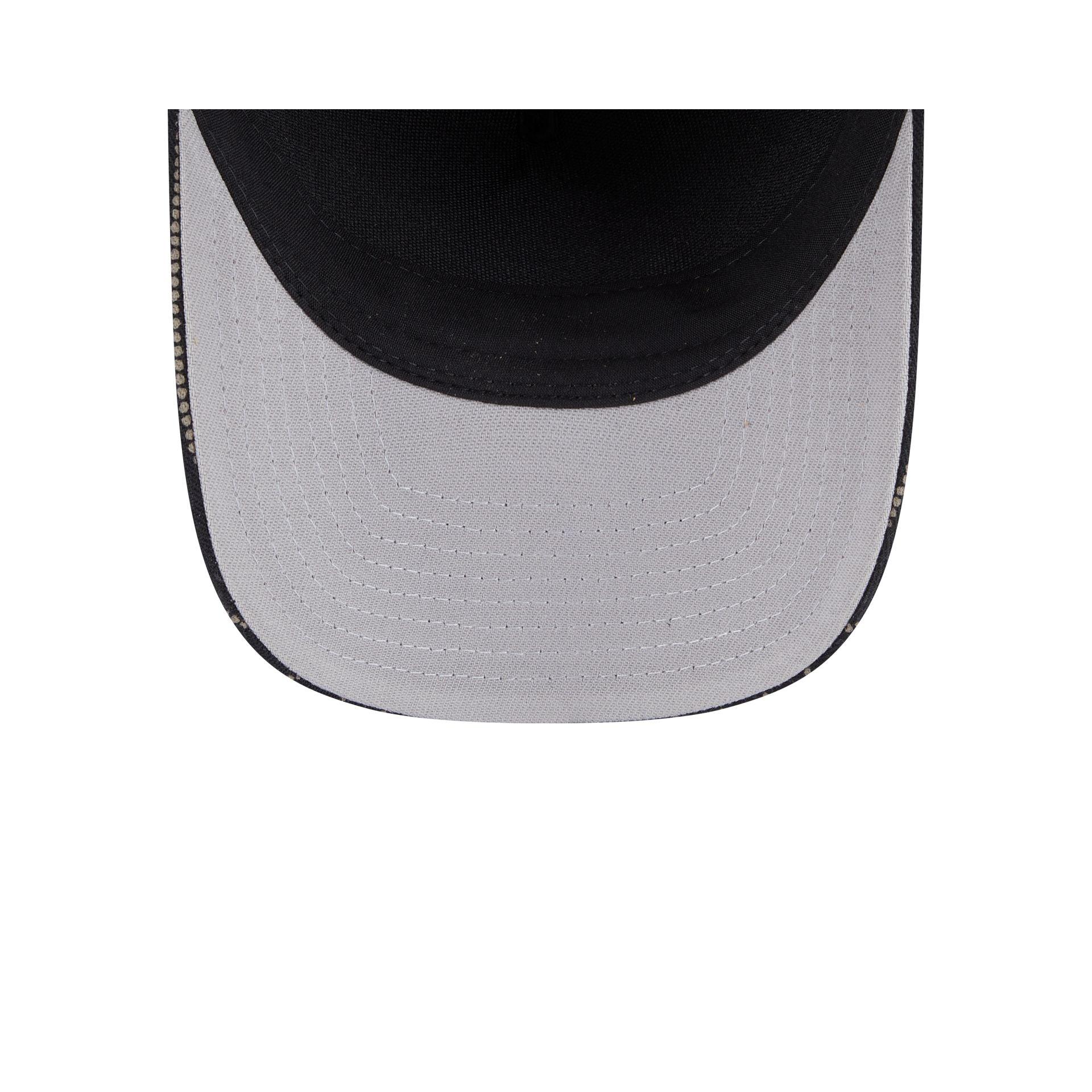 Miami Marlins Dotted Pinstripe 9FORTY M-Crown A-Frame Adjustable Hat Male Product Image