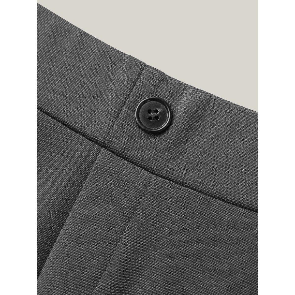 Plus Size No-Waist Gap High Rise Flared Pants Women DimGray At the Office Bootcut Mid Rise Work Pants BloomChic 14-16/1X Product Image