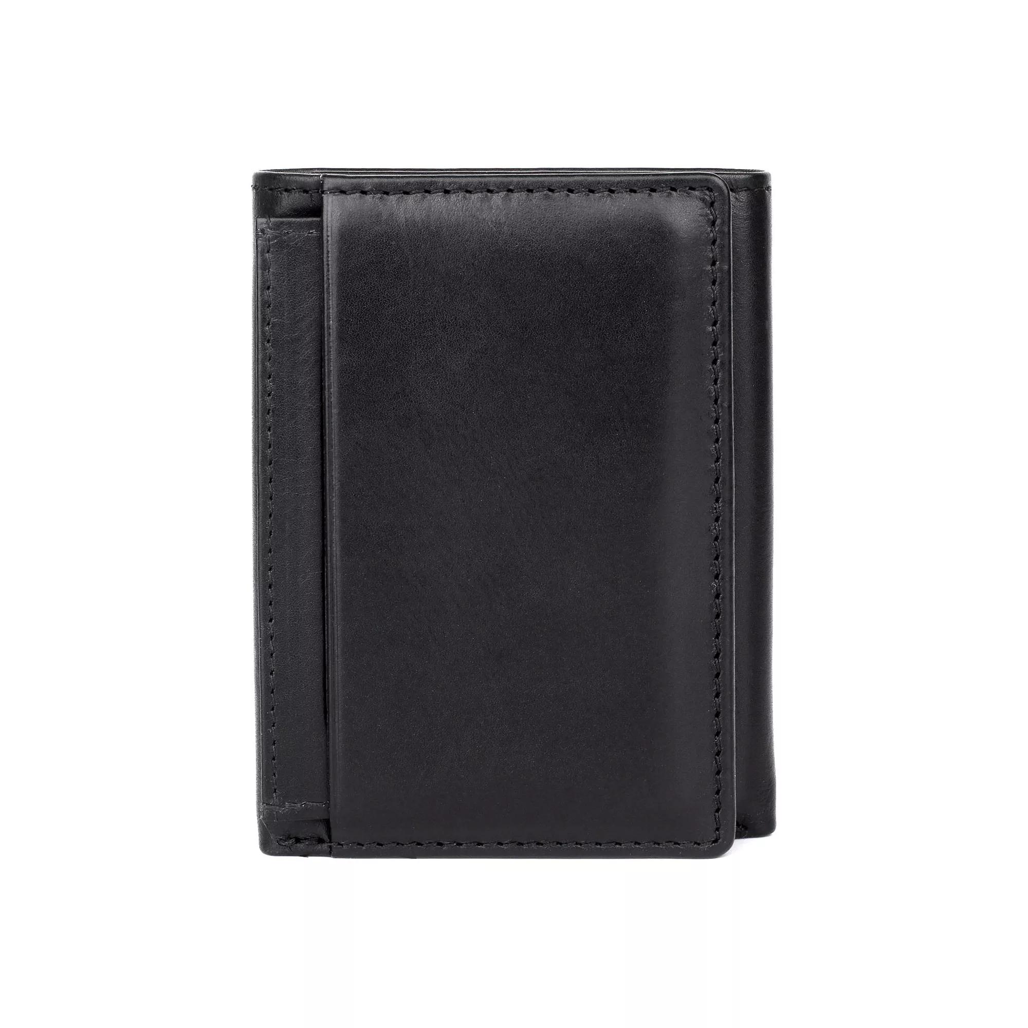 Men's Dopp Regatta Leather I.D. Trifold Wallet, Black Product Image