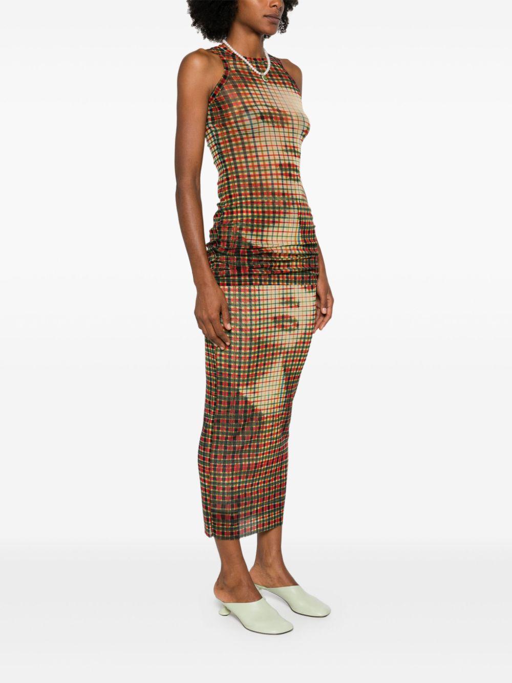 JEAN PAUL GAULTIER Graphic Print Dress In Brown Product Image