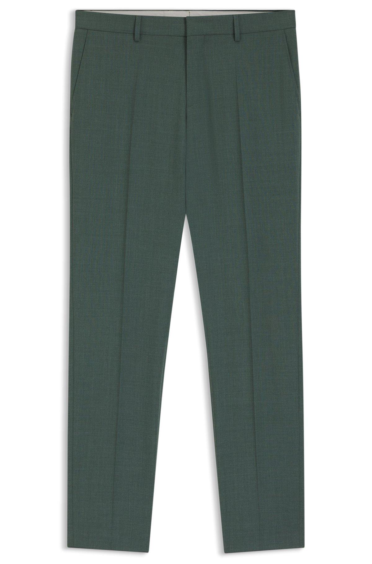 Washable slim-fit trousers in stretch cloth Product Image