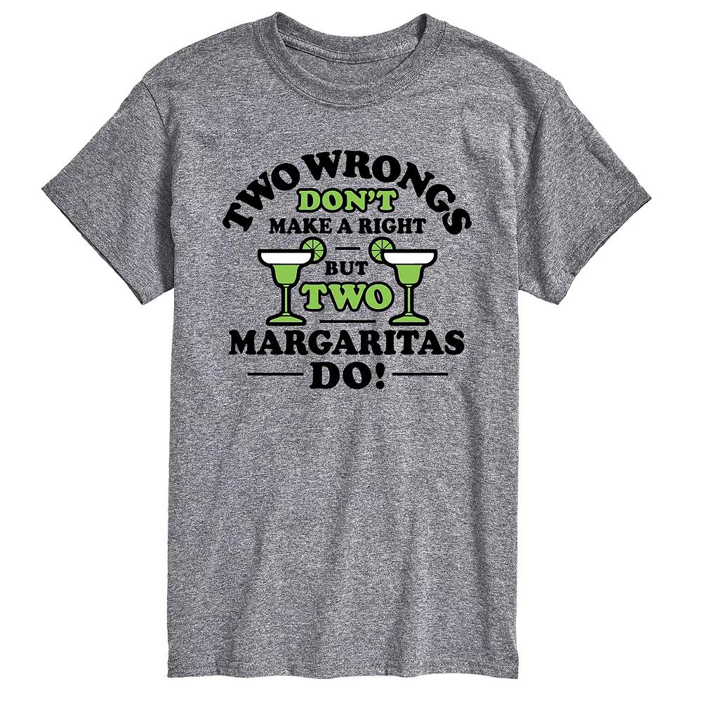 Men's Two Wrongs Right Margaritas Graphic Tee,  Product Image