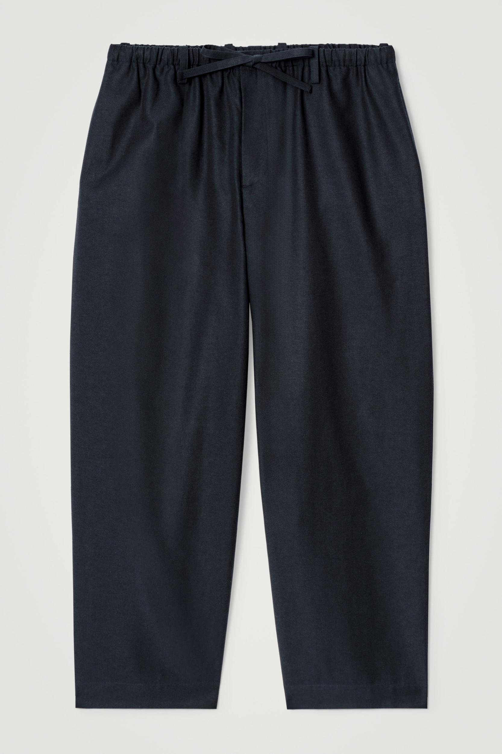 BARREL-LEG DRAWSTRING PANTS Product Image