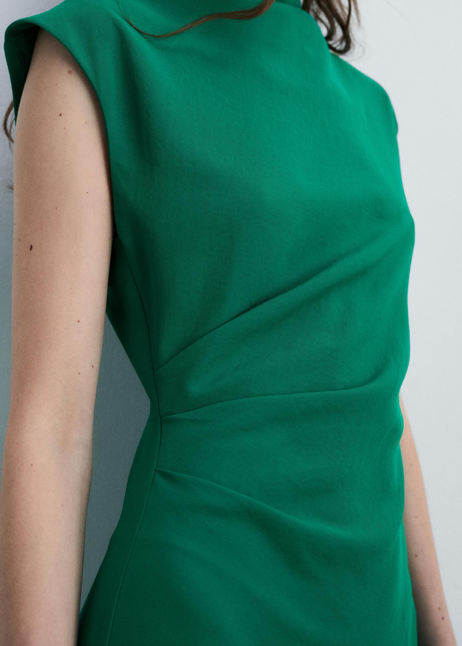 A-line dress with draped waist - Women | MANGO USA Product Image