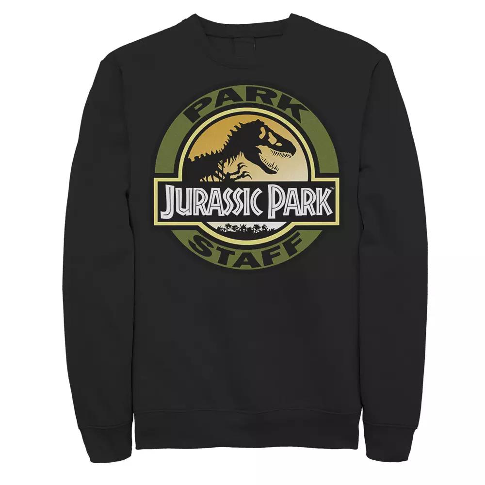 Men's Jurassic Park Staff Icon T-Rex Skeleton Fleece Graphic Pullover,  Product Image