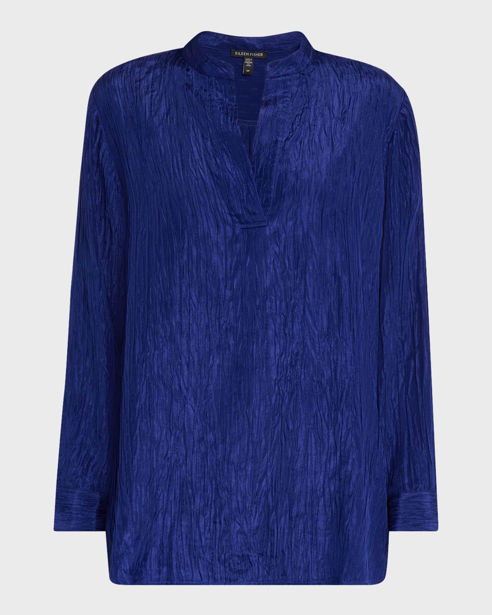 Crinkled Silk Jacquard Tunic Product Image