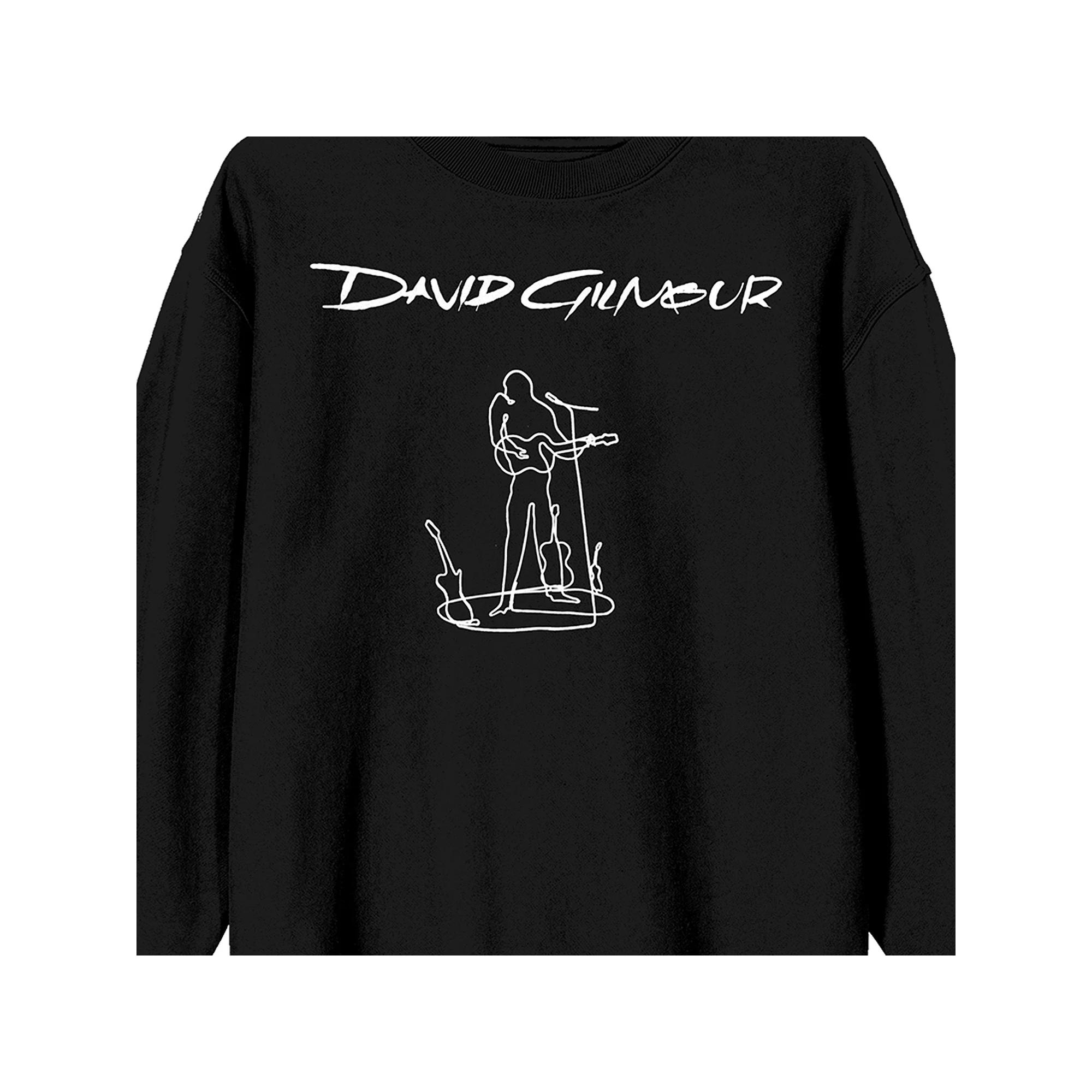 Men's David Gilmour Guitar Player Long Sleeve Graphic Tee,  Product Image
