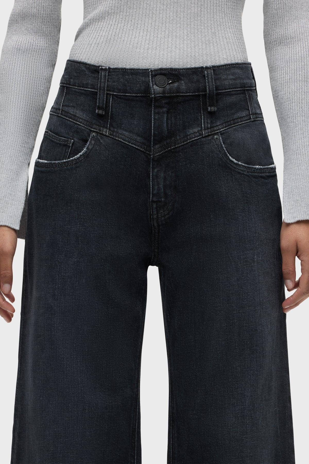 Jodie Seamed Front Yoke Wide Leg Jean Female Product Image