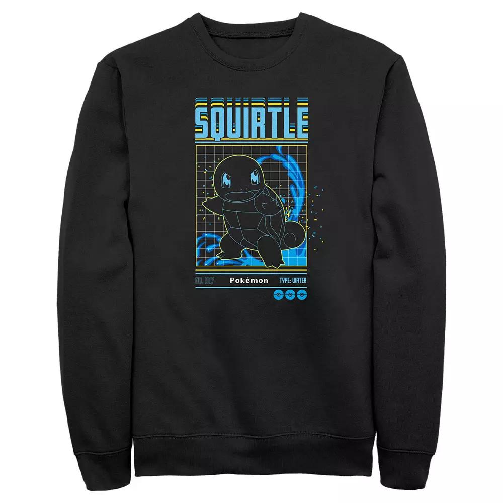 Men's Pokemon Squirtle Grid Background Graphic Fleece,  Product Image