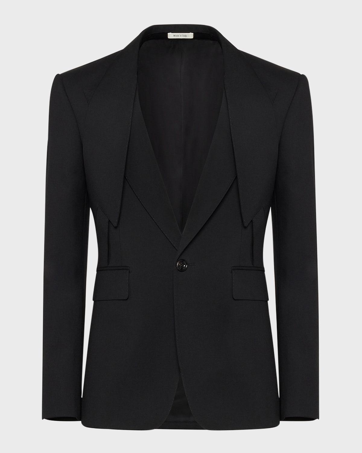 Mens Lapel-Collar Sport Coat Product Image