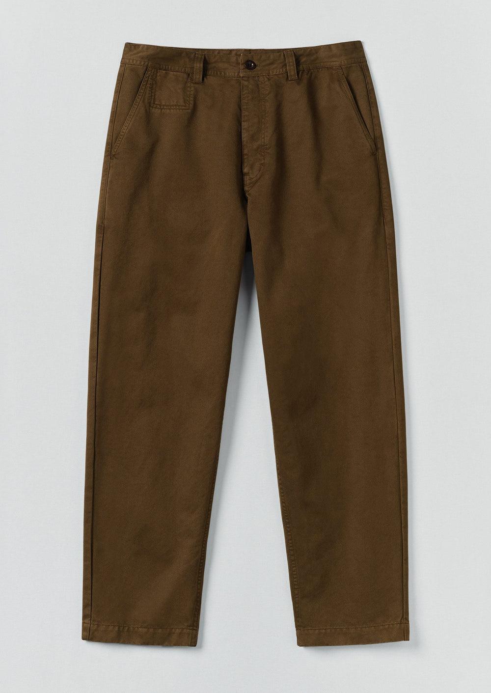 Garment Dyed Cotton Twill Pants | Bronze Product Image