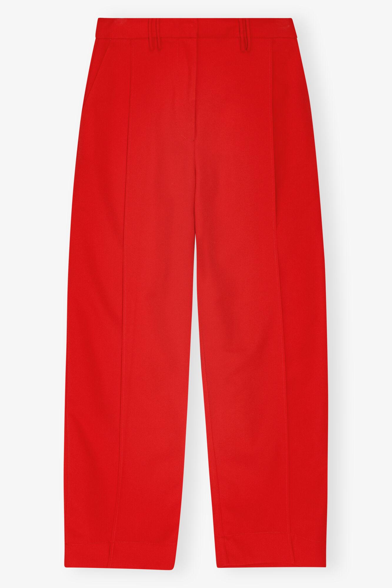 Red Twill Suiting Pants Product Image