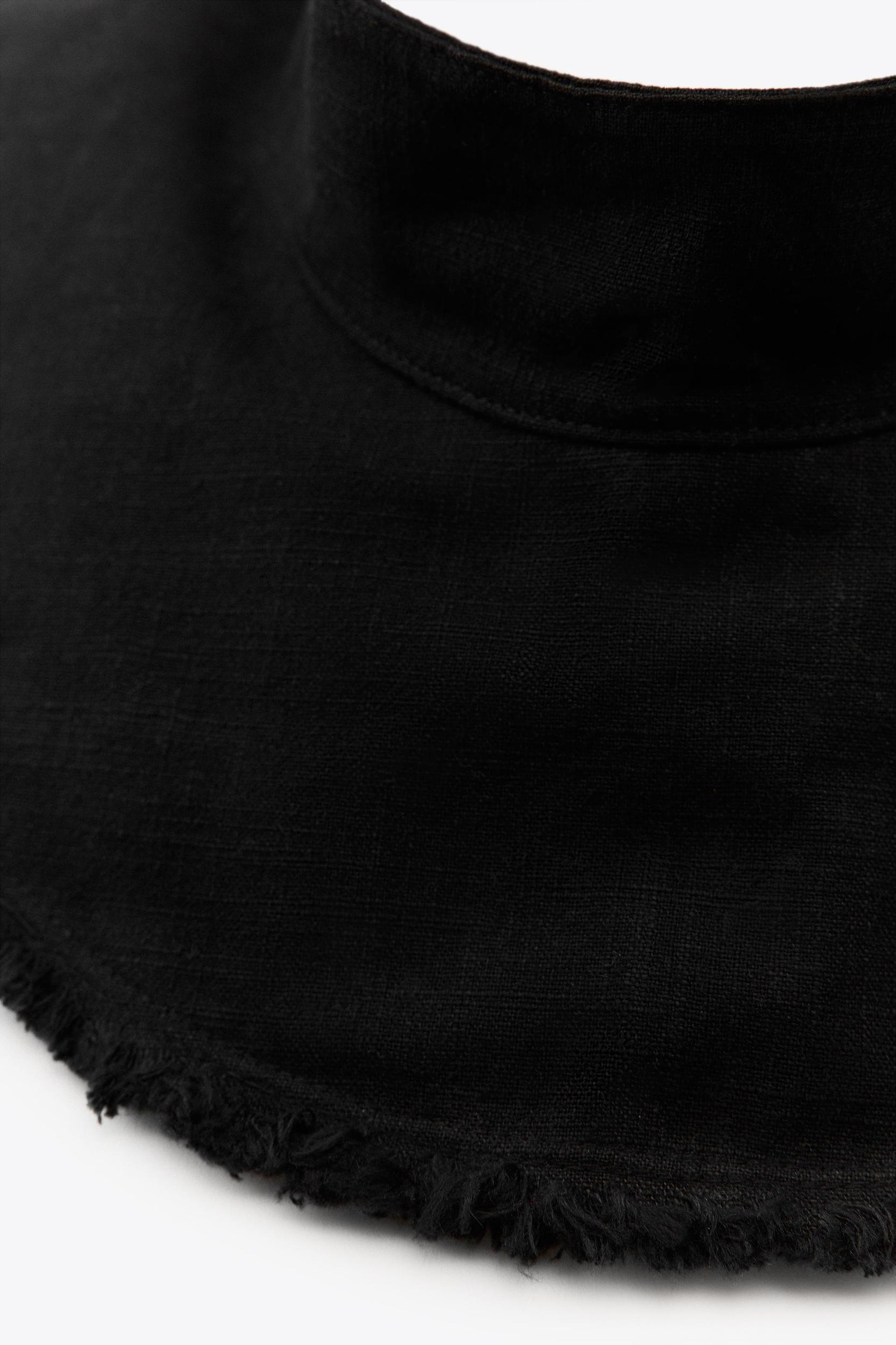 LINEN-BLEND FRAYED VISOR Product Image