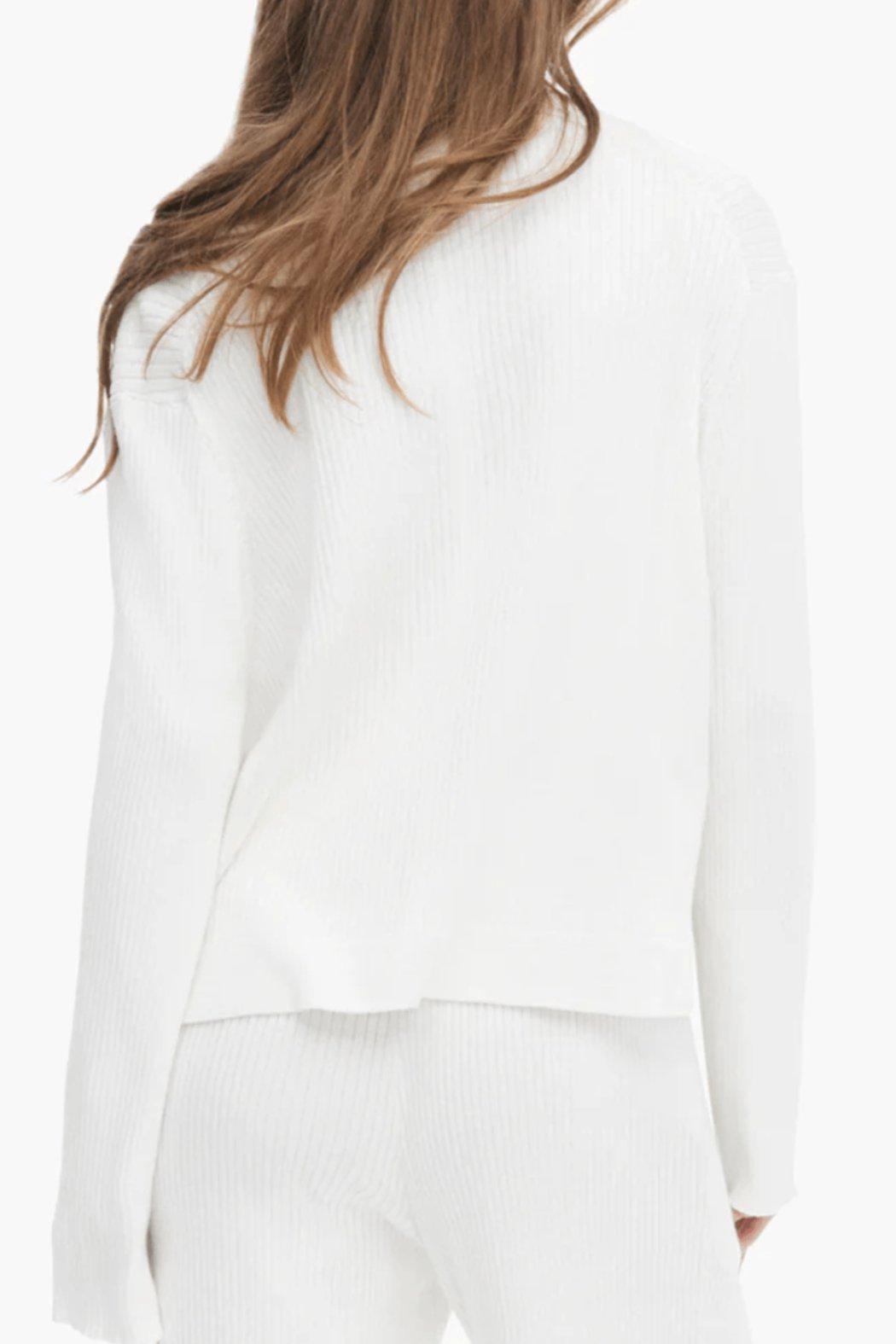 Ribbed Long-Sleeve Cardigan Product Image