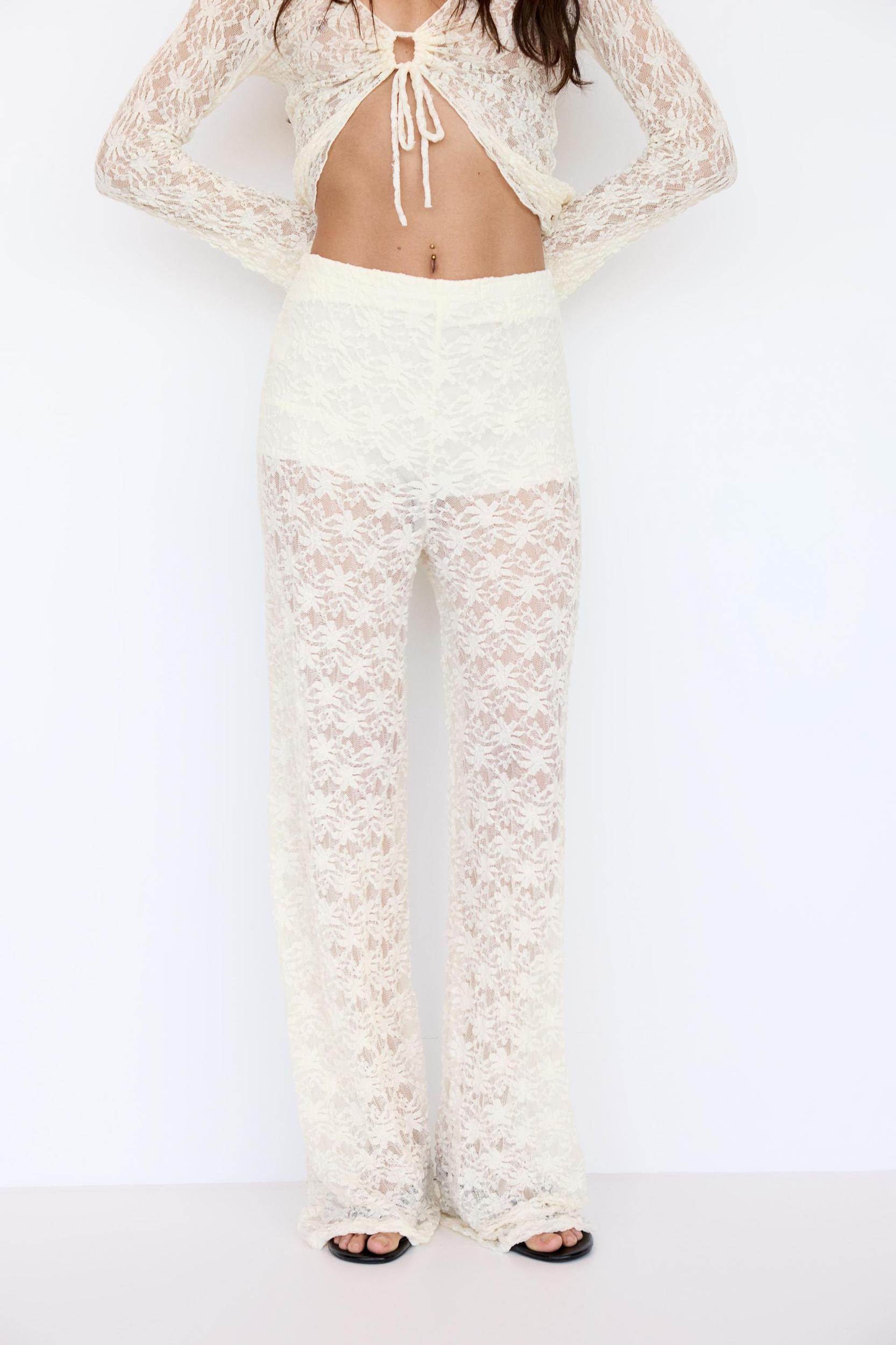 Straight fit lace pants Product Image