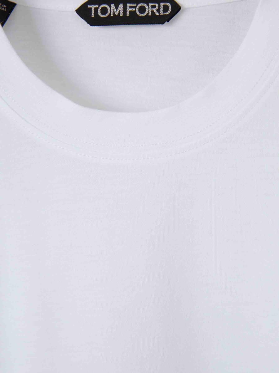 TOM FORD Stretch Cotton & Modal Jersey T-shirt In White Product Image