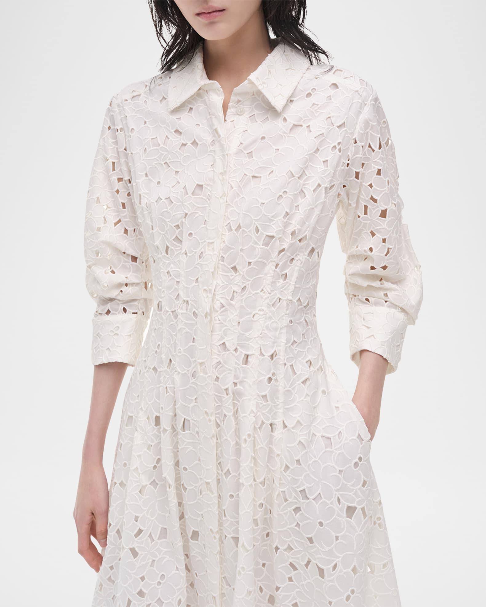 Jazz Embroidered Midi Shirtdress Product Image