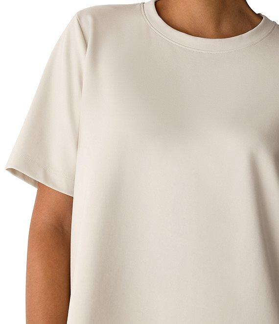 Eileen Fisher Ponte Knit Crew Neck Short Sleeve Tee Product Image