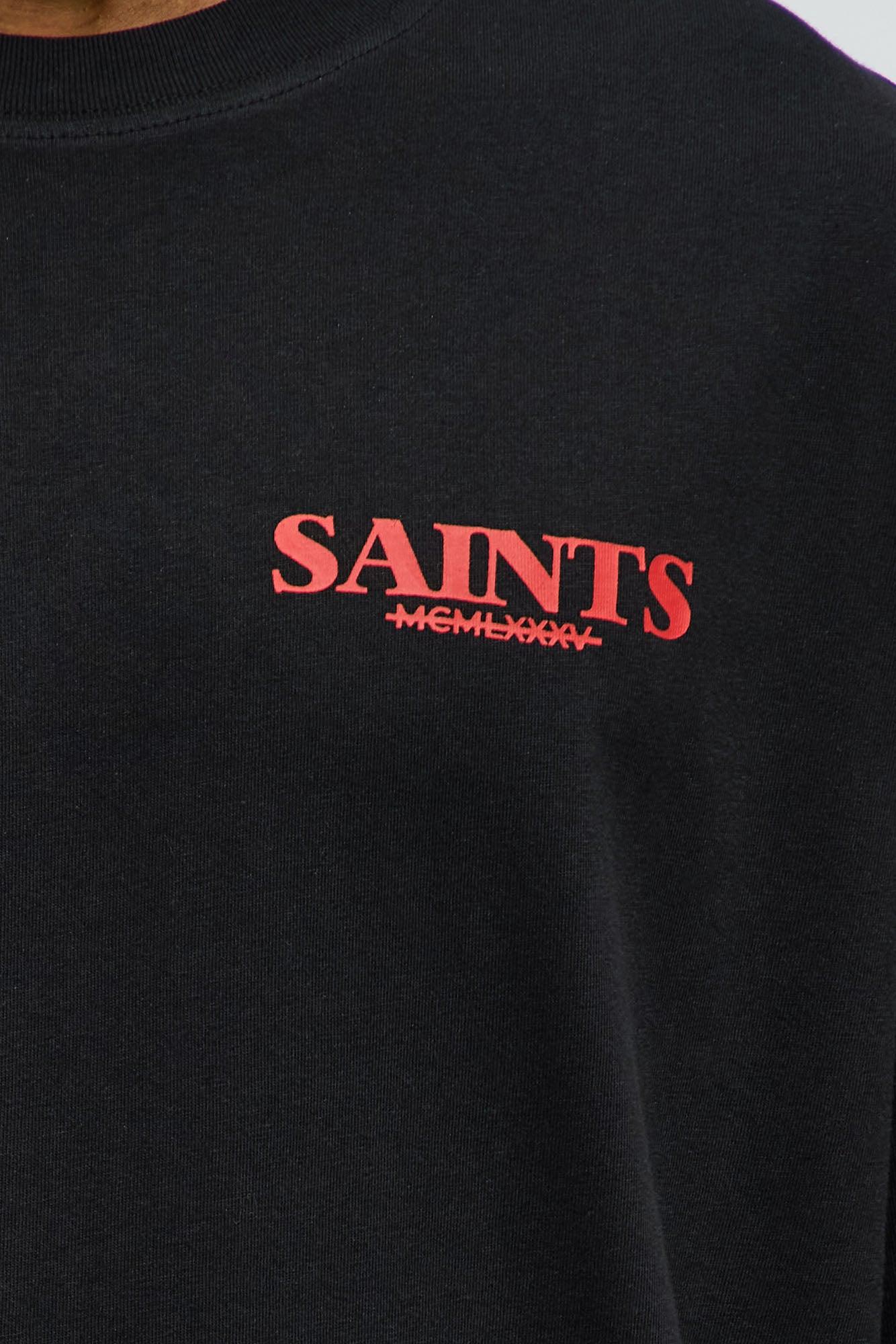Unseen Saints Oversized Short Sleeve Tee - Black Product Image