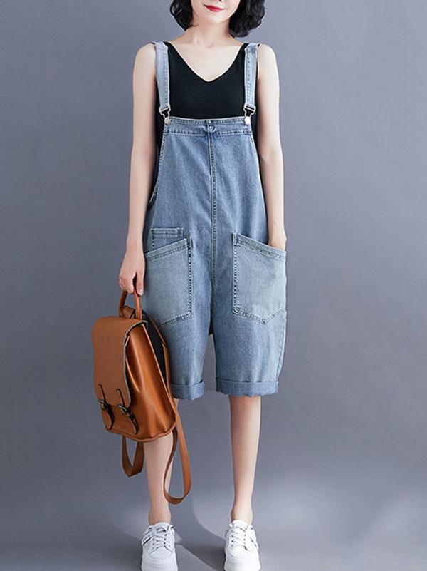 Original With Pocket Denim Overalls Product Image