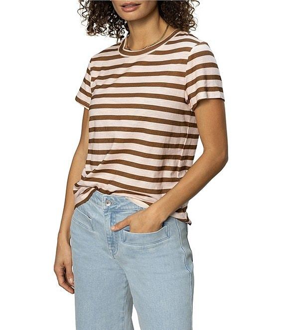 Sanctuary The Perfect Tee Stripe Print Crew Neck Short Sleeve Top Product Image