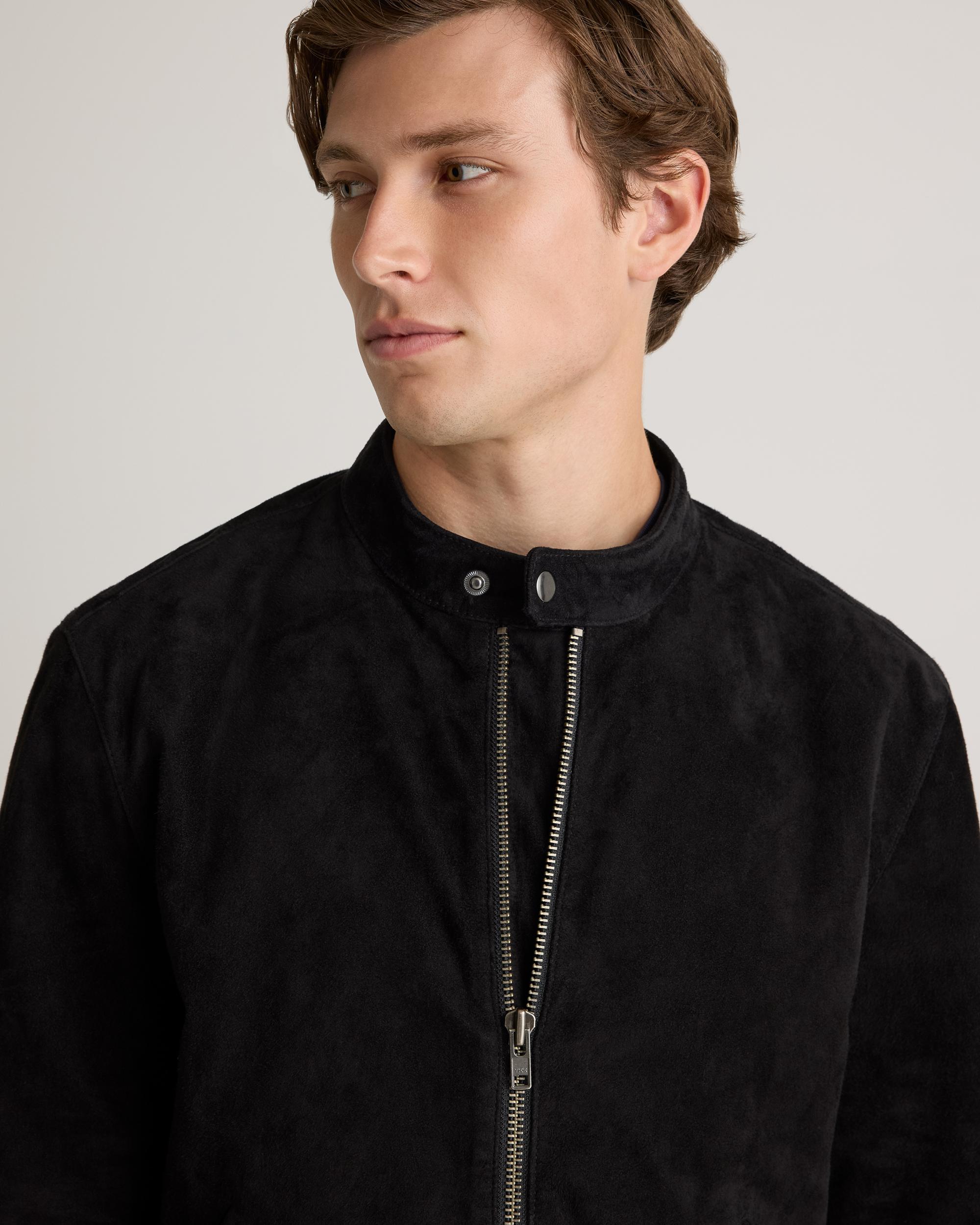 Quince | Men's 100% Suede Café Racer Jacket Leather Product Image