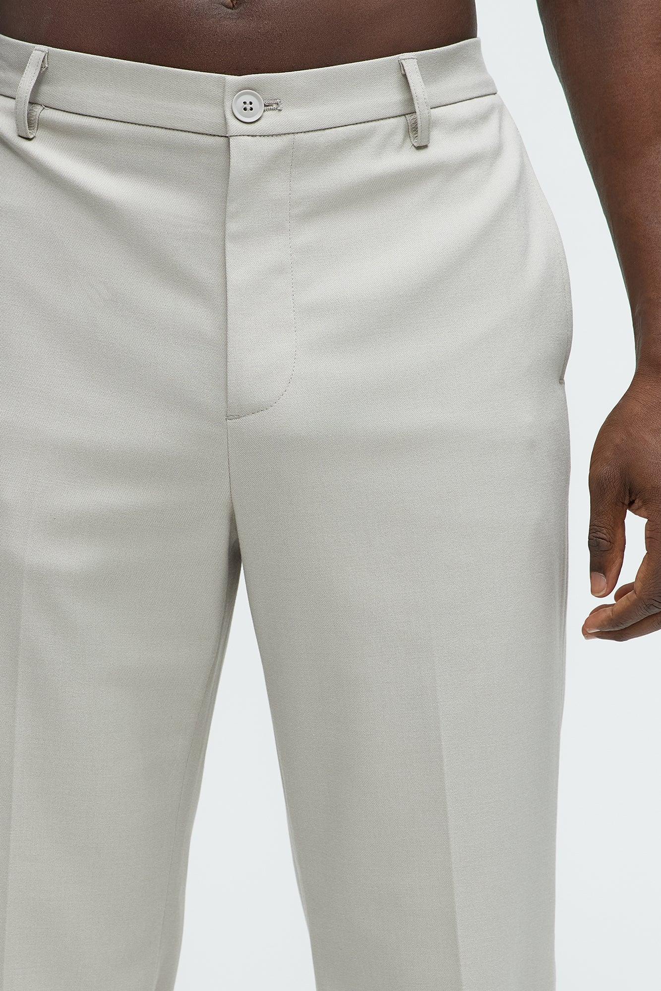 High Peak Straight Suit Trouser - Taupe Product Image
