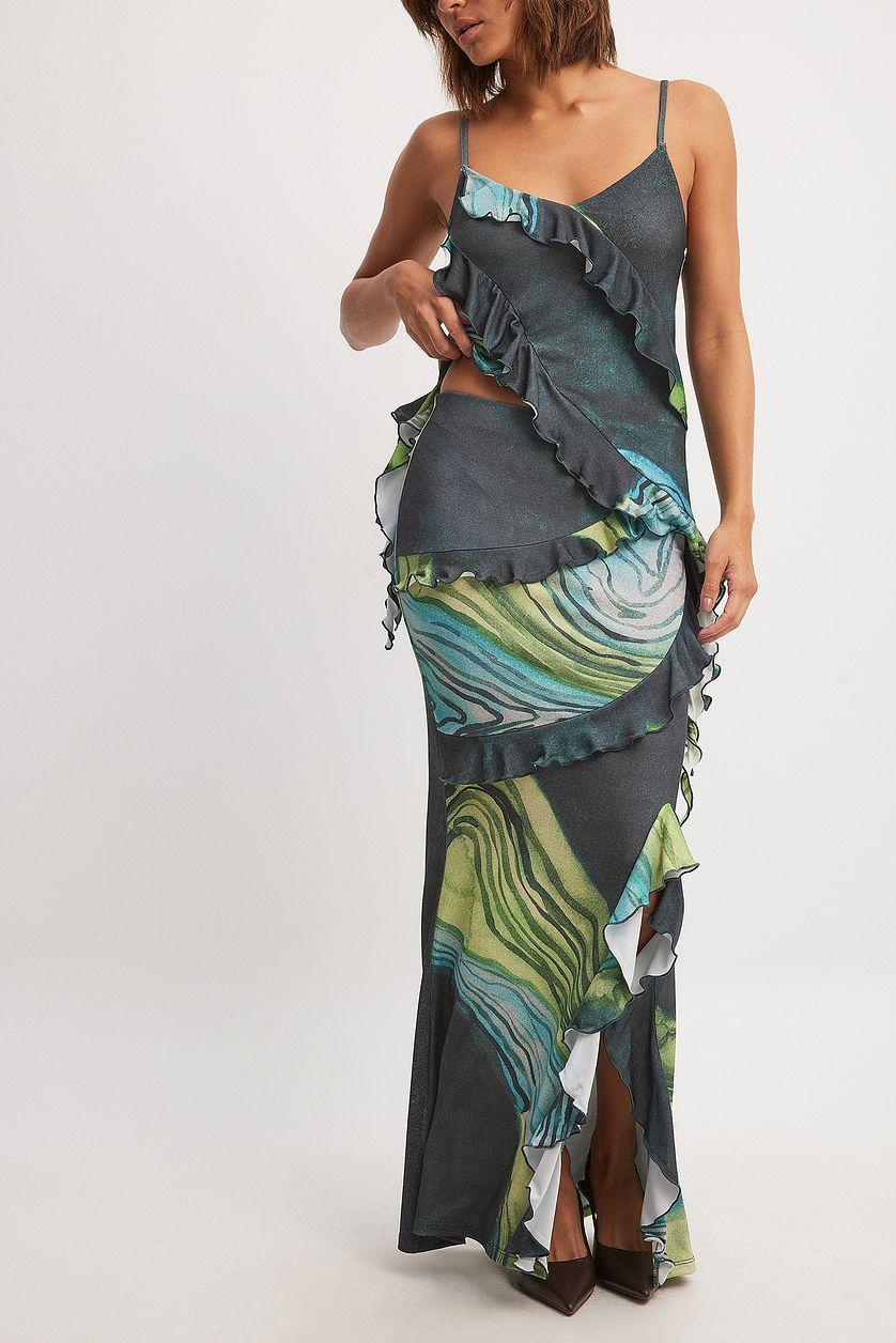 Flounce Maxi Skirt Product Image