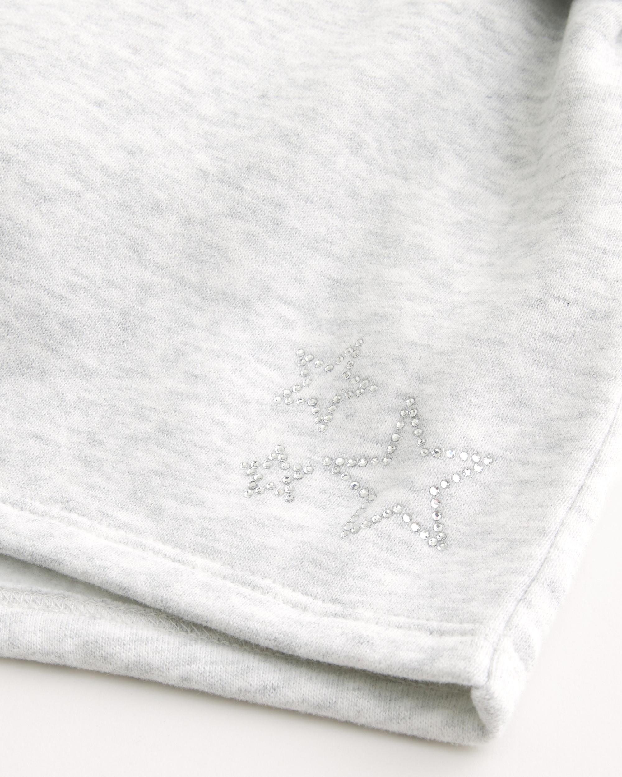 Heart Graphic Fleece Mini Shorts Product Image